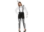tectake® Frauenkostüm Clown schwarz-weiß