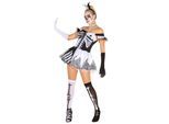 tectake® Frauenkostüm Black White Skeleton