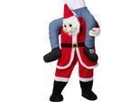 tectake® Huckepack-Kostüm Weihnachtsmann