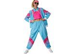 tectake® Damenkostüm Retro 80er 90er Jahre Jogginganzug Set