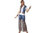 tectake® Frauenkostüm Groovy Flower Girl