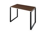Letti Moderni Schreibtisch Fulda 110x60 cm – Schwarz mit Wengue Dekor