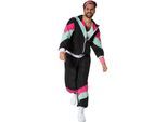 tectake® Herrenkostüm Retro 80er 90er Jahre Jogginganzug