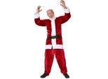 tectake® Herrenkostüm Weihnachtsmann-Set dunkelrot