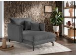 Relaxsessel HOME AFFAIRE "Lazio modern und bequem, schmale Armlehnen, tolle Detailverarbeitung", grau, B:255cm H:94cm T:167cm, 93% Polyester, 7% Polyamid, Sessel, Relaxsessel, zwei verschiedene Fußfarben wählbar