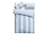 Bettwäsche OTTO HOME "Sari in verschiedenen Qualitäten", blau, B/L: 135cm x 200cm, 1 Stk., 1 Stk., Flanell, B/L: 80cm x 40cm, 2 Stk., Flanell, Obermaterial: 100% Baumwolle, Bettwäsche, Bettwäsche, ab Gr. 135x200 cm, Wendedesign, moderne Bettwäsche mit Streifen