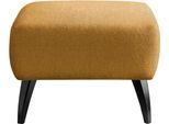 Polsterhocker HOME AFFAIRE "Lazio modern und bequem, schmale Armlehnen, tolle Detailverarbeitung", gold, B:66cm H:44cm T:66cm, 100% Polyester, Hocker, Polsterhocker, zwei verschiedene Fußfarben wählbar