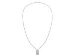 Kette mit Anhänger TOMMY HILFIGER "Schmuck Edelstahl Halsschmuck Venezianerkette", silber (edelstahlfarben), Halsketten, Herren, Edelstahl, L: 61 B: 2,4mm, B:2,4mm
