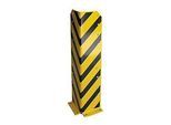Schulte Lagertechnik Rammschutzecke L-Form für Palettenregale, H 800 mm, gelb/schwarz