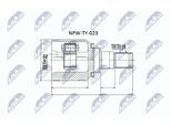 NTY Gelenksatz, Antriebswelle npwty023 Vorderachse links für TOYOTA