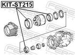 FEBEST Dichtungssatz, Differential kitst215 für TOYOTA