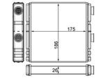 MAHLE Wärmetauscher, Innenraumheizung ah262000s für RENAULT
