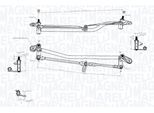 MAGNETI MARELLI Wischergestänge 085570755010 vorne für VAG