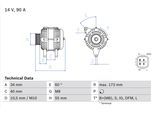 BOSCH Generator 0986046110 für TOYOTA