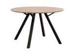 Möbelix , Schwarz, Eiche Artisan , Metall, Holzwerkstoff , rund , 120x76x120 cm , Esszimmer, Esszimmertische, Esstische, Holztische, Esstische Holz