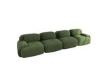 4-SITZER-SOFA in Premium-Cord Grün Montagefrei & Rutschfest