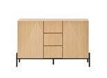 SIDEBOARD natur geometrisch 115cm 2 türen schubladen