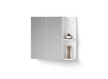 SPIEGELSCHRANK Ronco Weiß Hochglanz 80 x 75 cm