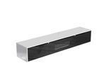 TV-LOWBOARD Weiß und Schwarz 180/30/35cm