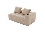 CHAISELONGUE in Cord Übergroßer Relaxsessel mit Seitentaschen