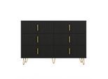 SIDEBOARD schwarz gold 120cm 6 schubladen modern