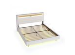 POLSTERBETT 140x200 cm in Leinen-Optik Beige