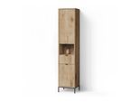 BADSCHRANK ATERNO Viking Oak 40 x 190 cm mit Tür und Schublade