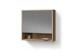 BADSPIEGELSCHRANK ATERNO Viking Oak 70 x 65 cm mit 2 Türen