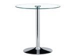 BARTISCH Ø 89 cm in Glas & Silber