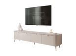 TV-SCHRANK CELESTE 200 cm mit Beleuchtung an den Kaschmir Füßen