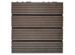 Prestige Home Terrassenfliese , Cappuccino , Holzwerkstoff , 30x2.4x30 cm , witterungsbeständig , Gartenzubehör, Terrassenfliesen