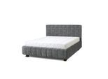 Letti Moderni Polsterbett Quadro 180x200 in Plüsch Cement Green Gray