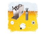 Untertheken Komplett Set - Zapfanlage, Bierzapfanlage STREAM 50 Bierkoffer, Durchlaufkühler 2-leitig Trockenkühler, bis zu 55 L/h - BLACK EDITION, Zapfkopf:5 Liter Adapter,Zapfkopf 2:5 Liter Adapter