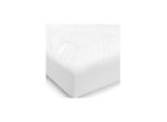 Letti Moderni Bettlaken mit Gummizug 150x200 Weiß aus Baumwollsatin – 100 % Baumwolle, mercerisiert, glänzend & atmungsaktiv