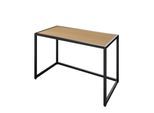 Letti Moderni Schreibtisch Adda 120x74 cm – Schwarz mit Buche Dekor