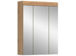 Mid.you , Eiche Artisan , Holzwerkstoff , Holzoptik , 6 Fächer , 60x79x18 cm , hängend , Badezimmer, Badezimmermöbel, Badezimmerschränke, Spiegelschränke