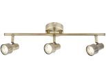 GLOBO LIGHTING Deckenstrahler "STRAHLER METALL BRONZEFARBEN, 3XLED", gold (bronzefarben), H: 15cm, 1 Stk., Leuchten, Spot Deckenspot Flur Schlafzimmer Wohnzimmer, Deckenstrahler