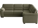 Ecksofa SIT & MORE "Montego L-Form, B: 255 cm", grün (olive), B:255cm H:88cm T:225cm, 100% Polyester, Sofas, Ecksofa, wahlweise mit Bettfunktion und Schubkasten