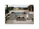 Ambia Garden Loungegarnitur , Grau , Metall , eckig , 225x78x347 cm , regenabweisend, wetterbeständig, abnehmbarer Boxdeckel , Gartenmöbel, Loungemöbel, Gartenlounge-Sets
