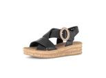 Plateausandaletten GABOR "Plateau Sandale", Damen, Gr. 44, schwarz, Schuhe