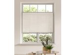 Plissee OTTO HOME "LAHOLM" Gr. 9, beige (creme), B:120cm H:130cm, Obermaterial: 100% Polyester, Plissees, Fixmaß, Bestseller mit über 3500 4,5-Sterne-Bewertungen, Klemmträger