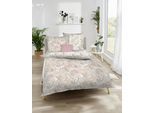 Wendebettwäsche KAEPPEL "Dream", beige (natur), B/L: 140cm x 200cm, 1 Stk., 1 Stk., Mako-Satin, B/L: 70cm x 90cm, 2 Stk., Mako-Satin, Obermaterial: 100% Baumwolle, Bettwäsche, Wendebettwäsche, Mit Paisleymuster