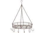 Hängekorb AMBIENTE HAUS, braun, B:50cm H:15cm T:38cm, Metall, Aufbewahrungsboxen, Hängekorb