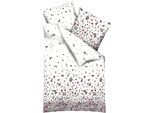 Bettwäsche KAEPPEL "Annabell", rot (burgund), B/L: 135cm x 200cm, 1 Stk., 1 Stk., Mako-Satin, B/L: 80cm x 80cm, 2 Stk., Mako-Satin, Obermaterial: 100% Baumwolle, Bettwäsche, Bettwäsche, Mit Blumenmuster