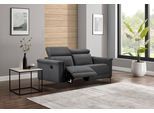 2-Sitzer OTTO HOME "Lund, mit Relaxfunktion und Kopfteilverstellung", grau (anthrazit), B:160cm H:97cm T:100cm, Webstoff 100% Polyester, Sofas, 2-Sitzer, manuell od. elektrisch (m.USB-C), Echtleder, Kunstleder, Webstoff