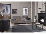2-Sitzer "CR.450, Designsofa, Loungesofa, bequem und elegant", beige (beigegrau 534, 26), B:164cm H:85cm T:95cm, NaturLEDER OSKAR (echtes Rindsleder);Jacquard-Flachgewebe Diane 1 Q2 (55% Polyacryl 45% Polyester), CREATION BY ROLF BENZ, Sofas, 2-Sitzer, Armlehne niedrig, Fuß chromfarben glänzend, Breite 164 cm