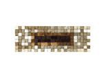 Monee Objektbild, Mehrfarbig, Silber, Gold, Holz, Kunststoff, Tanne, Sperrholz, Hartholz, Abstraktes, rechteckig, 180x55 cm, 3D-Effekt, Bilder und Zubehör, Wandbilder, Metallbilder