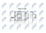 NTY Gelenksatz, Antriebswelle npwty038 Vorderachse für TOYOTA