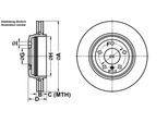 ATE Bremsscheibe PowerDisc 24032202091 belüftet 320mm 22mm für BMW