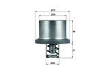 MAHLE Thermostat, Kühlmittel thd289 für Porsche